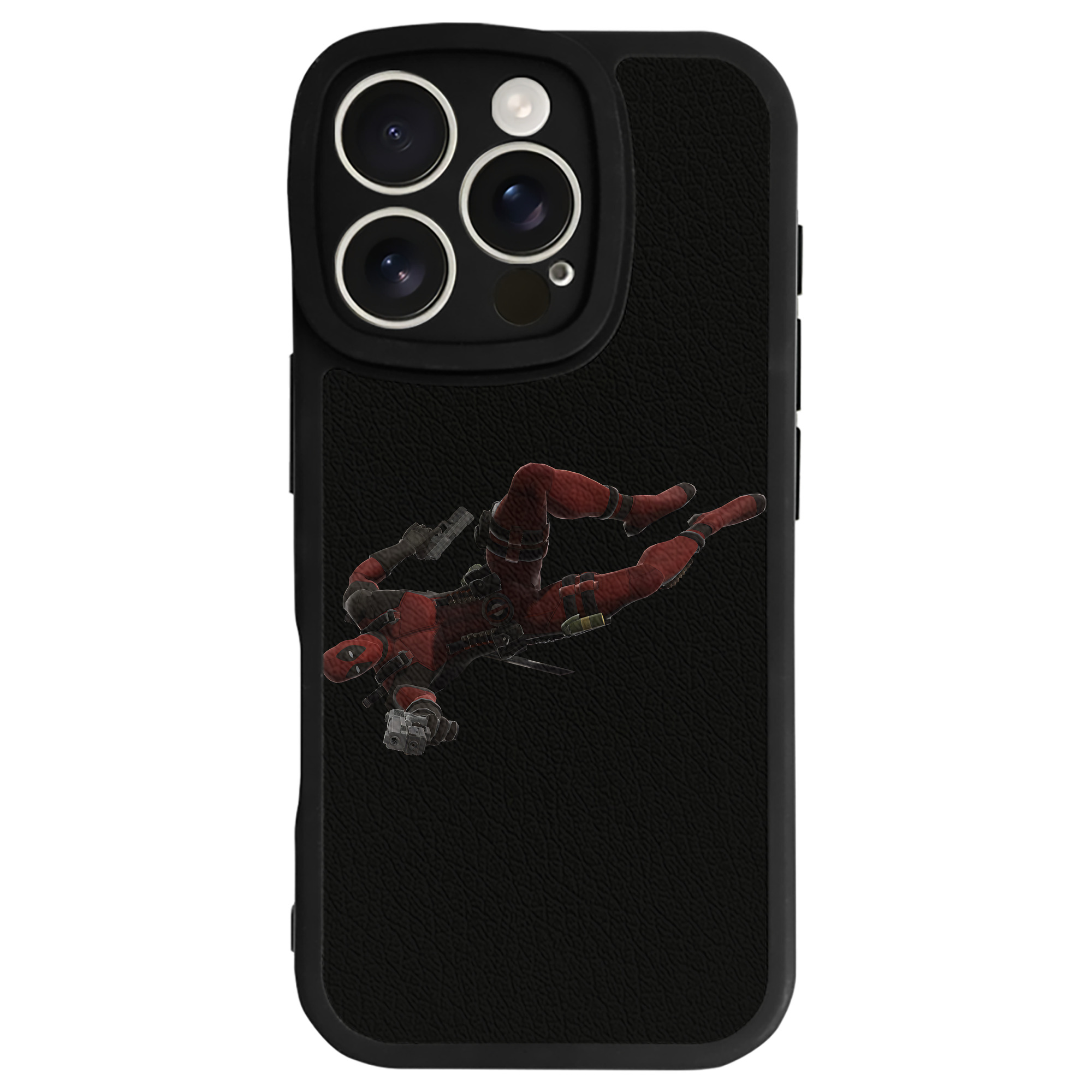 （画像用） Deadpool デッドプール 【iPhone 16シリーズ対応】シリコンスマホケース（レザー調） 材質：シリコン